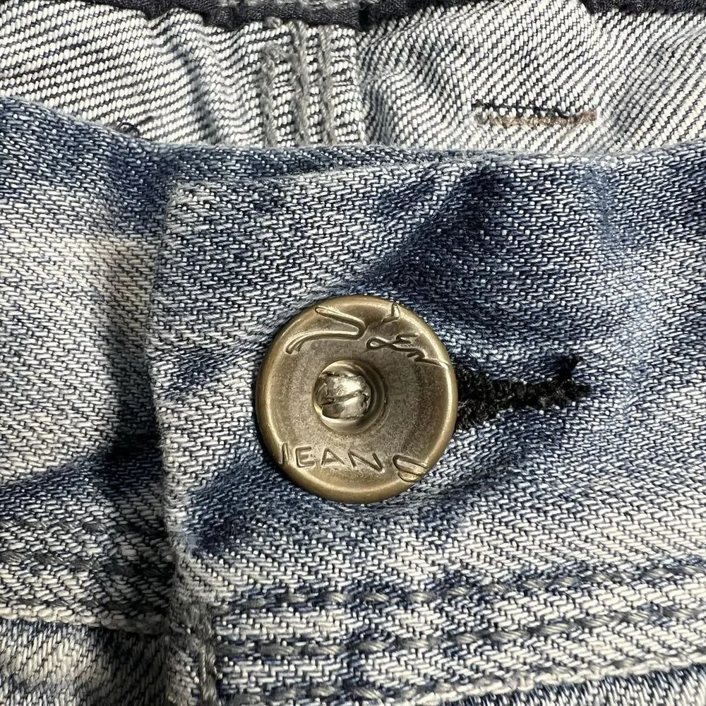 Vintage Sean John Baggy‎ Denim Shorts Mens 42 Blue Jean Logo Hip Hop 30in Y2K
